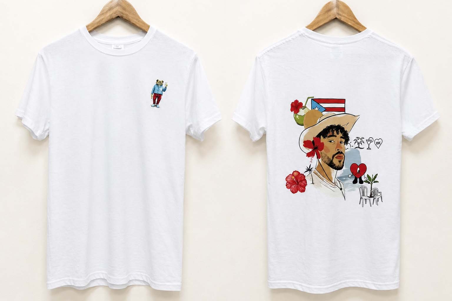 T-Shirt Inspirada Em Bad Bunny