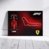 quadro ferrari com pista c carro jpg Expositor Lego F1 – Ferrari