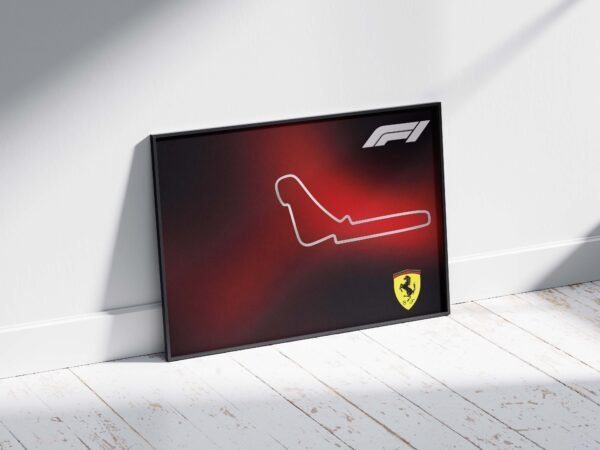 quadro ferrari s carro- pista jpg Expositor Lego F1 – Ferrari